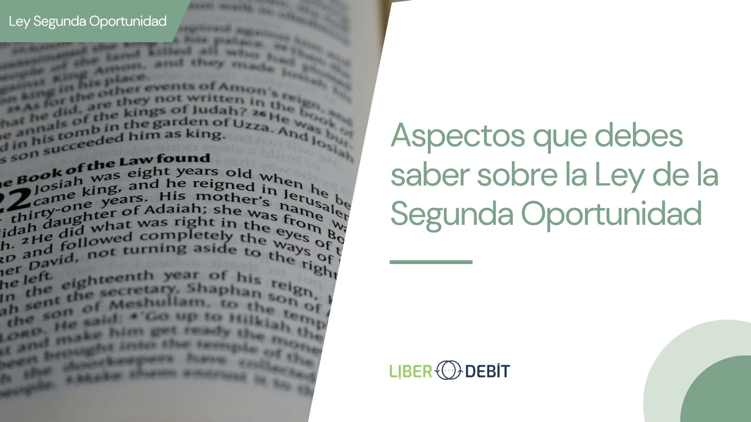 aspectos que debes conocer sobre la Ley de la Segunda Oportunidad